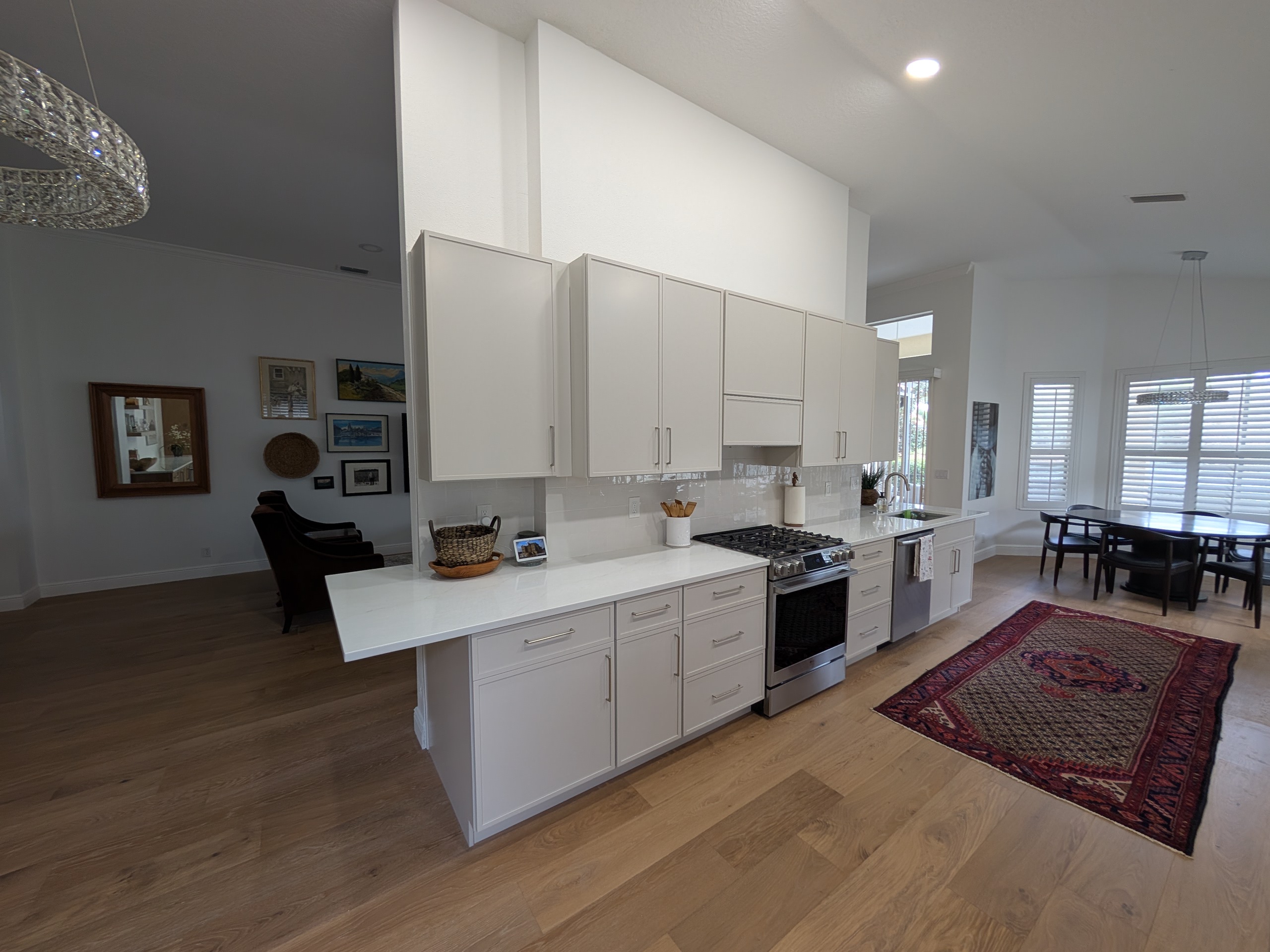 White kitchen quartz multifamily
