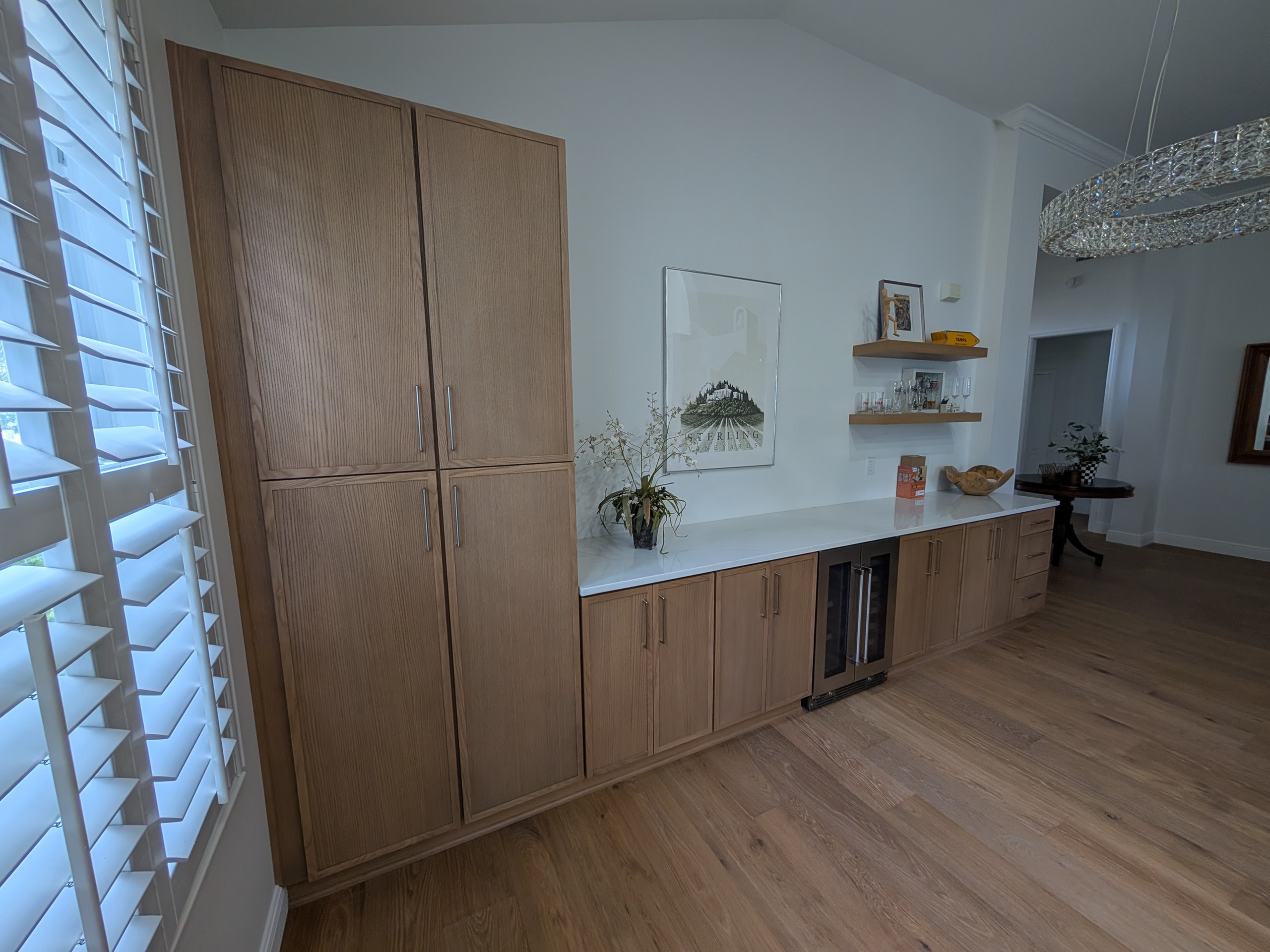 White cabinets custom install